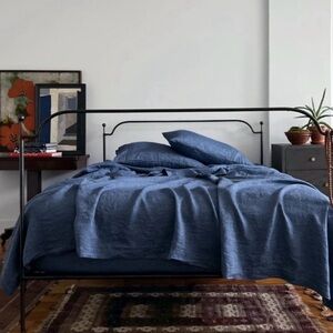 Brooklinen 100% European Linen Sheet Set | Size King | Color Indigo